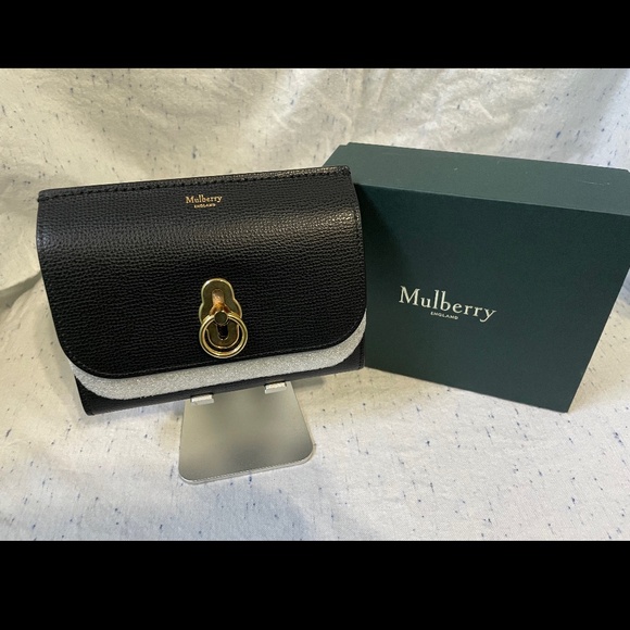 Mulberry Black Amberley Medium Wallet - Picture 1 of 9